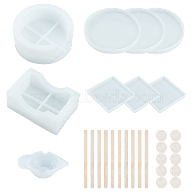 Juegos de moldes de silicona para tapetes para tazas superfindings(DIY-FH0002-21)-2