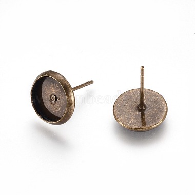 Brass Earring Components(X-IFIN-Q006-AB)-2