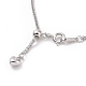 Rhodium Plated 925 Sterling Silver Wheat Chains Necklace for Women(STER-I021-02A-P)-3