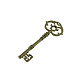 Skeleton Key Tibetan Style Alloy Big Pendants(X-TIBEP-S293-033AB-LF)-1
