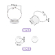 DIY Blank Dome 304 Stainless Steel Open Cuff Ring Making Kits(DIY-UN0055-80)-3