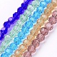 Faceted(32 Facets) Glass Round Bead Strands(EGLA-J042-4mm-M01)-1