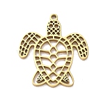 304 Stainless Steel Pendants, Turtle Charms, Cut-Out, Ion Plating(IP), Real 18K Gold Plated, 23x20x1.2mm, Hole: 1.2mm(SA-CBAAC28-09G)