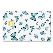 PVC Plastic Waterproof Card Stickers, Self-adhesion Card Skin for Bank Card Decor, Rectangle, Butterfly Pattern, 186.3x137.3mm(DIY-WH0432-001)