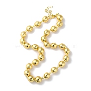 Rack Plating Brass Ball Chain Necklaces for Women, Lead Free & Cadmium Free, Real 18K Gold Plated, 17.24 inch(43.8cm)(NJEW-G102-01E-G)