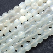 Natural White Moonstone Beads Strands, Grade A, Round, 6mm, Hole: 1mm, about 67pcs/strand, 15.7 inch(40cm)(G-P342-02A-6mm-A)