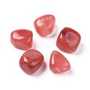 5Pcs Cherry Quartz Glass Beads, Tumbled Stone, Vase Filler Gems, No Hole/Undrilled, Nuggets, 20~35x13~23x8~22mm(G-FS0002-06)