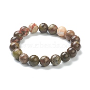 Natural Agate Beaded Stretch Bracelets, Round, Beads: 10~10.5mm, Inner Diameter: 2 inch(5.15cm)(BJEW-A117-D-35)