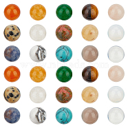 Natural & Synthetic Gemstone Round Beads, No Hole/Undrilled, Mixed Dyed and Undyed, 8mm, about 50pcs/box(G-NB0003-86A)
