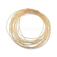 Copper Wire for Jewelry Making, Textured Round, Real 18K Gold Plated, 20 Gauge, 0.8mm, about 16.40 Feet(5m)/Strand(CWIR-G001-01B-G)