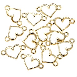 Alloy Hollow Connector Charms, Heart, Golden, 8x14.5mm, Hole: 1mm(HEAR-PW0001-058G)