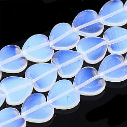 Opalite Beads Strands, Heart, 15.5x16x4.5mm, Hole: 1.2mm, about 24pcs/strand, 13.7 inch(X-G-S246-09)