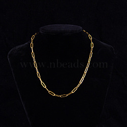 4MM Unisex 304 Stainless Steel Paperclip Chains Necklaces(AU9647-2)