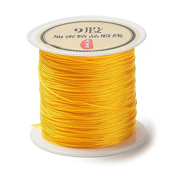 9-Ply Round Nylon Thread, with Spool, Gold, 0.6mm, about 41.56 Yards(38m)/Roll