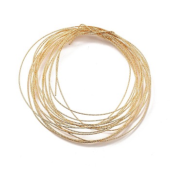 Copper Wire for Jewelry Making, Textured Round, Real 18K Gold Plated, 20 Gauge, 0.8mm, about 16.40 Feet(5m)/Strand