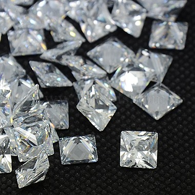 5mm Clear Square Cubic Zirconia Cabochons