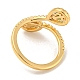 Brass with Cubic Zirconia Open Cuff Rings(RJEW-B052-11G)-3