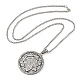 Alloy Seal 7 Archangels Flat Round Pendant Necklaces(NJEW-P316-04AS)-2