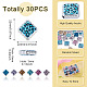 30Pcs UV Plating Printed Opaque Acrylic Beads(OACR-TA0001-73C)-4