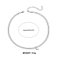 colliers en chaîne en acier inoxydable anti-ternissement en forme d'os de serpent(WG41318-08)-1