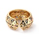 Красочное кольцо с куполом из кубического циркония для нее(X-RJEW-C017-02G-RS)-2
