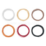 6 Roll 6 Colors Aluminum Wire, Twisted Round, Mixed Color, 1.6mm, about 16.40 Feet(5m)/Roll, 1 Roll/color(ALUM-TA0001-03)