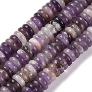 Natural Amethyst Beads Strands, Rondelle, 6.5~7x2~2.5mm, Hole: 0.5mm, about 159pcs/strand, 15.04''(38.2cm)(G-G084-A12-01)