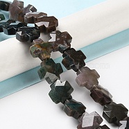 Natural Indian Agate Beads Strands, Faceted, Cross, 12~13x12~12.5x5~6mm, Hole: 1.4mm, about 17pcs/strand, 8.27 inch(21cm)(G-K357-C10-01)