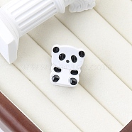 Cellulose Acetate(Resin) Claw Clip, Panda, White, 25x21x21mm(PW-WG75353-09)