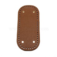 Imitation Leather Knitting Crochet Bags Bottom, with Iron Findings, for Bag Bottom Accessories, Oval, Saddle Brown, 22x10x0.8cm, Hole: 5mm(DIY-WH0302-37A)