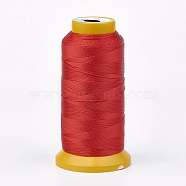 Polyester Thread, for Custom Woven Jewelry Making, Red, 0.7mm, about 310m/roll(NWIR-K023-0.7mm-06)