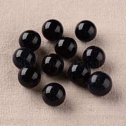 Synthetic Blue Goldstone Beads, Gemstone Sphere, Round, No Hole/Undrilled, 16mm(G-I174-16mm-08)