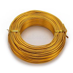 Round Aluminum Wire, Flexible Craft Wire, for Beading Jewelry Doll Craft Making, Orange, 12 Gauge, 2.0mm, 55m/500g(180.4 Feet/500g)(AW-S001-2.0mm-17)