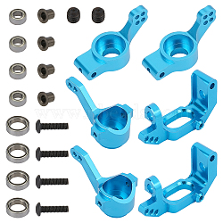 Alloy Remould Accessories Set, Toy Vehicles Modified Accessories, Deep Sky Blue, 3~45.5x3~25x3~24mm, Hole: 2.5~9mm, 24pcs/set(FIND-WH0071-55)