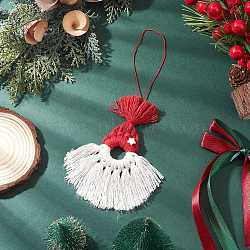 Handmade Cotton Threads Pendant Decoration, for Christmas Tree Hanging Ornaments, Red, 225mm(HJEW-JM04283)