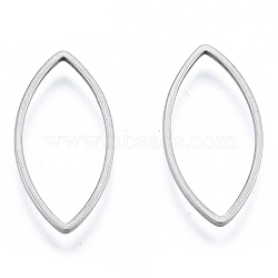 Non-Tarnish 201 Stainless Steel Linking Rings, Horse Eye, Stainless Steel Color, 22x10x16x1mm, Inner Diameter: 8.5x19.5mm(STAS-N090-T15-1)