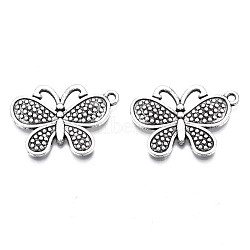 Tibetan Style Alloy Pendants, Cadmium Free & Lead Free, Butterfly, Antique Silver, 20x29x2.5mm, Hole: 1.6mm, about 430pcs/1000g(TIBEP-N008-181)