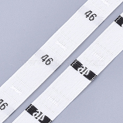Clothing Size Labels(46), Garment Accessories, Size Tags, White, 12.5mm, about 10000pcs/bag(OCOR-S120D-22)