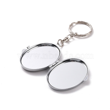 Iron Folding Mirror Keychain(DIY-D079-01C)-4