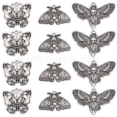 Antique Silver Insects Alloy Pendants