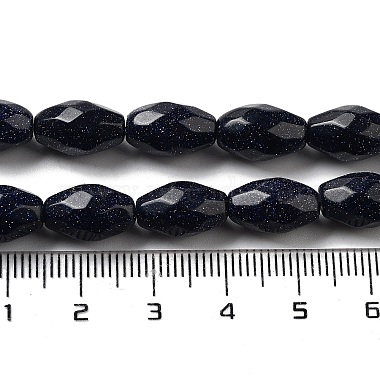 Synthetic Blue Goldstone Beads Strands(G-P520-C25-01)-5