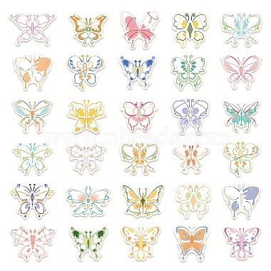 Selbstklebende Schmetterlingsaufkleber aus PVC(STIC-PW0015-13)-4