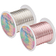 Fingerinspire 2 Rolls 2 Colors Round Copper Craft Wire Copper Beading Wire(CWIR-FG0001-03A)-1