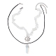 2piezas 2 conjunto de collares con colgante de sol de aleación y bala de opalita estilo(NJEW-JN04514-01)-3