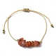 bracelets de perles tressées en cornaline naturelle(BJEW-JB09851-07)-1