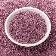 MIYUKI Round Rocailles Beads, Japanese Seed Beads, (RR1132) Inside Dyed Berry, 8/0, 3mm, Hole: 1mm, about 422~455pcs/bottle, 10g/bottle(SEED-JP0009-RR1132)