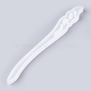 Hairpin DIY Silicone Molds, Resin Casting Molds, For UV Resin, Epoxy Resin Jewelry Making, Hair Stick Molds, White, 18.2x2.15x1.1cm(X-DIY-WH0072-19)