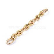 Handmade CCB Plastic Figaro Chains, Oval, for Jewelry Making, Golden, Link: 28x17x5mm, 20x14.5x4.5mm, 39.37 inch(1m)/strand(AJEW-JB00593)