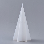 DIY Six-Sided Pyramid Silicone Molds, Resin Casting Molds, For UV Resin, Epoxy Resin Jewelry Making, White, 68x76x155mm, Inner Size: 69x62mm(X-DIY-F048-04)