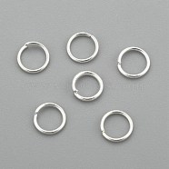 304 Stainless Steel Jump Rings, Open Jump Rings, Silver, 5x0.6mm, Inner Diameter: 3.8mm(STAS-H380-10S-F)